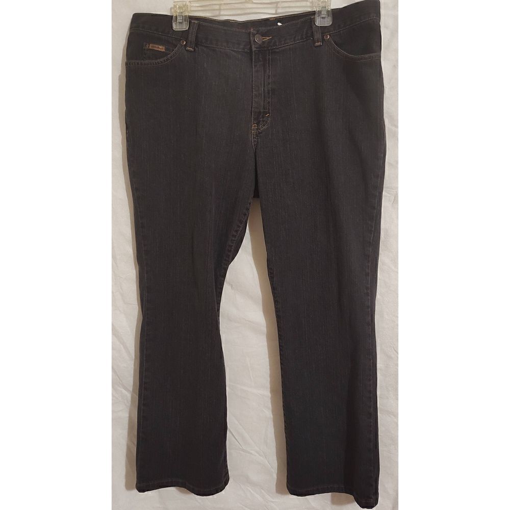 Eddie Bauer Size 18P  Womens Jeans Black CA 00665 EUC